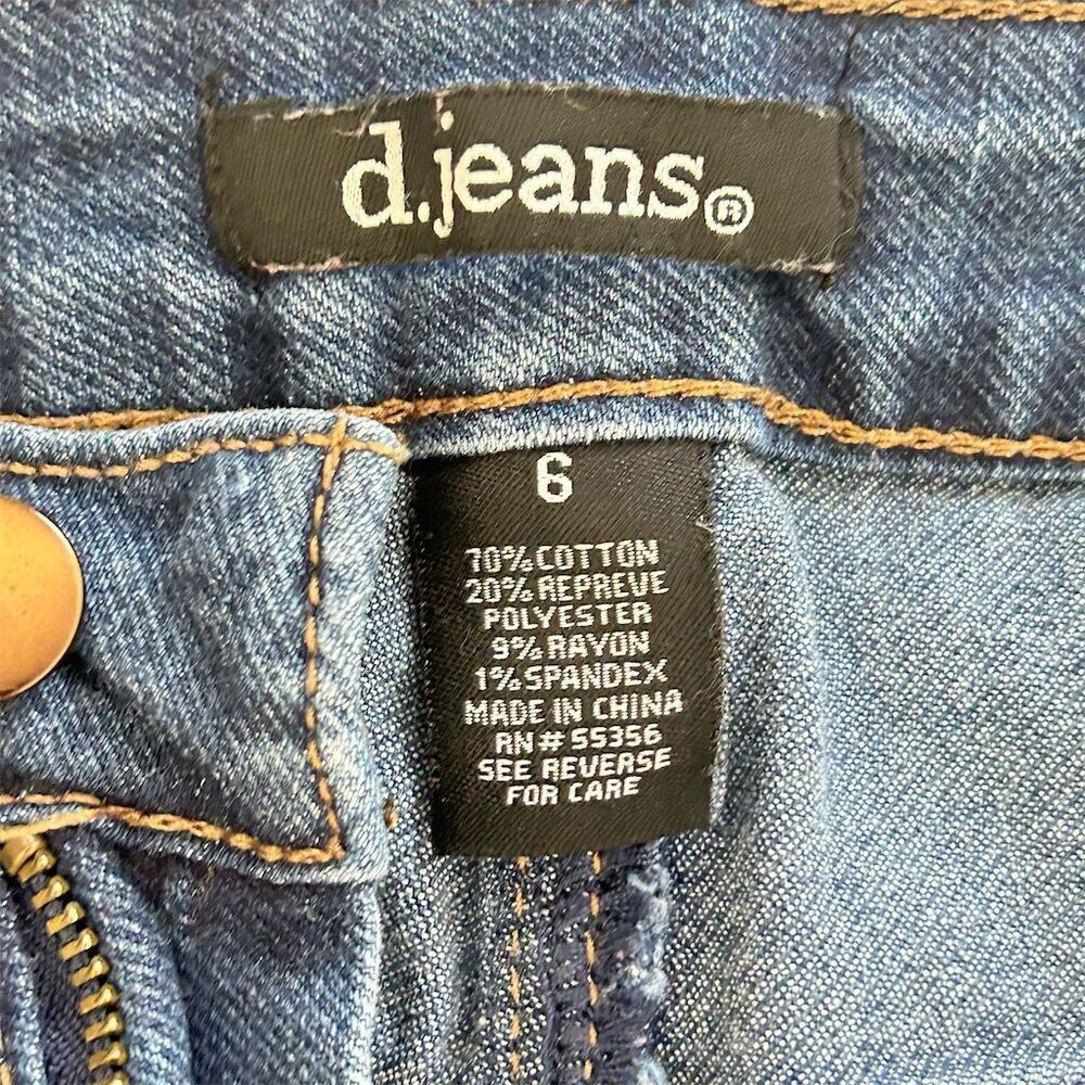 d.jeans Women's High-Rise Stretch Denim Shorts Blue Size 6 - Picture 3 of 6